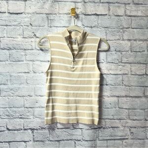 Striped Zip Up Tank